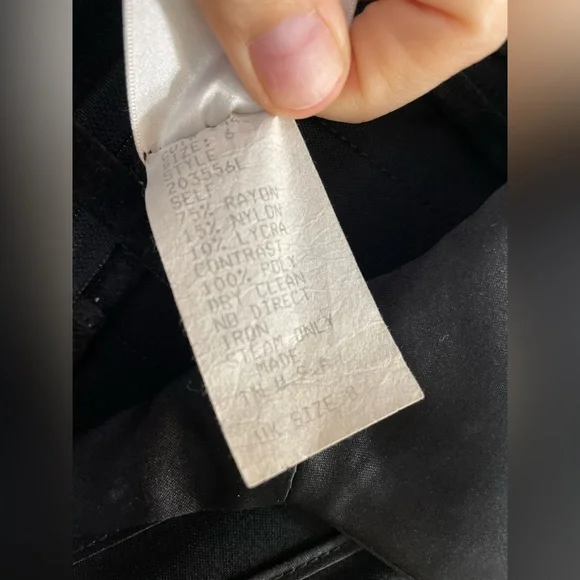 Whimsigoth Black Vintage Satin Gown – Tadashi Shoji – Formal UK 8 / US 4 - Picture 5 of 9